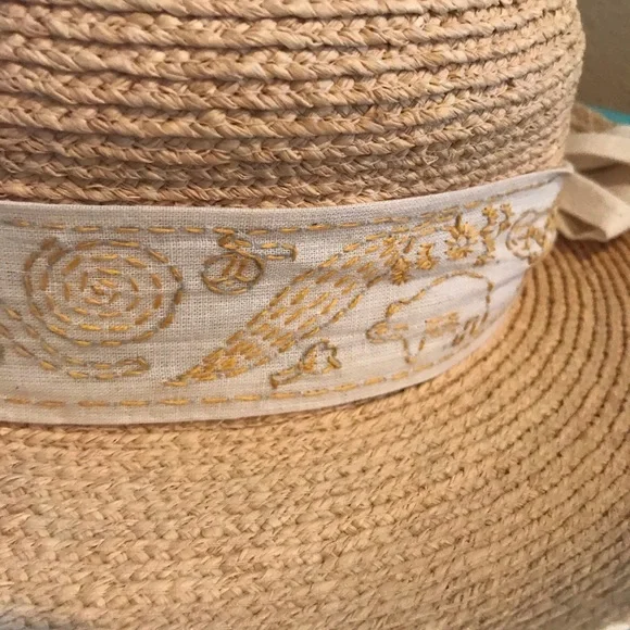 Helen Kaminski Raffia Sun Hat With Ribbon - Picture 4 of 7